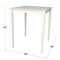 International Concepts Square Solid Wood Top Table, Unfinished, 36 in W, 36 in L, 42 in H, Wood, Unfinished K-3636-42S - alternate 4